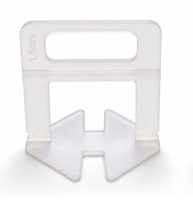 Tile levelling clip, marked 1.5 mm
